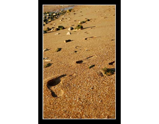 pas dans le sable